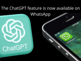 The ChatGPT feature is now available on WhatsApp